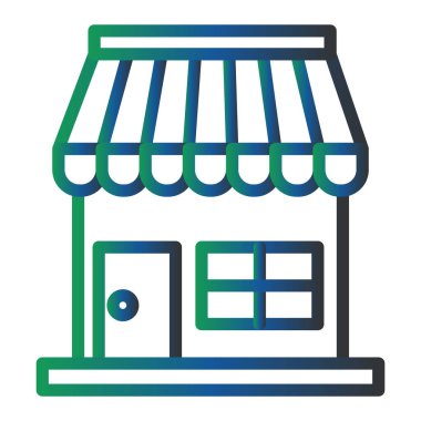 Dükkan. Web simgesi basit illüstrasyon