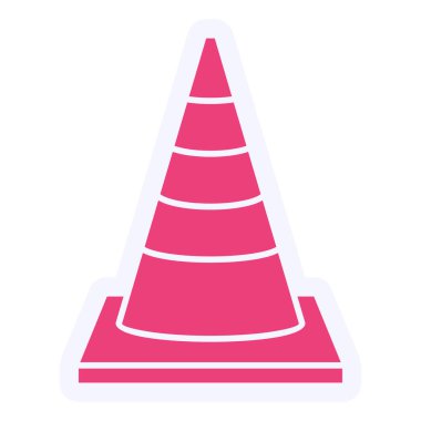 Trafik konisi. Basit illüstrasyon