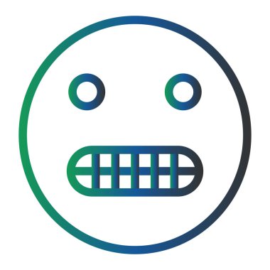 Üzgün yüz vektör simgesi.