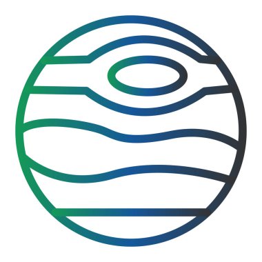 Neptün. Web simgesi basit tasarım