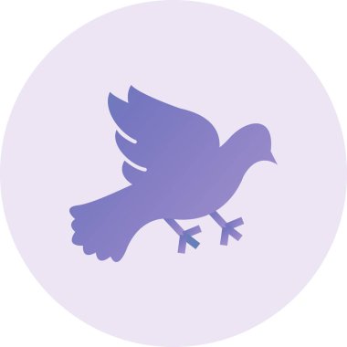 Güvercin. Web simgesi basit illüstrasyon