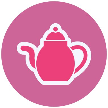 Çaydanlık. Web simgesi basit tasarım