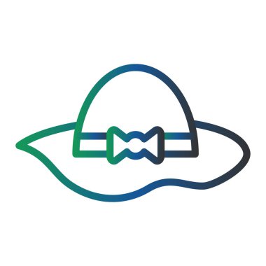 woman hat, web icon simple illustration