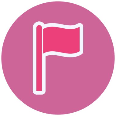 Bir bayrak simgesinin vektör illüstrasyonu