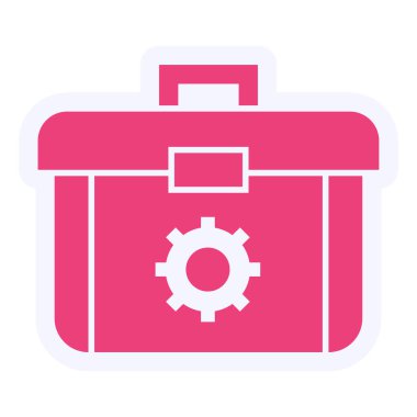 Araç Kutusu Vektör Kabartma Simgesi Tasarımı