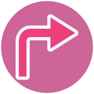 Sağa dön modern simge vektör resimlemesi