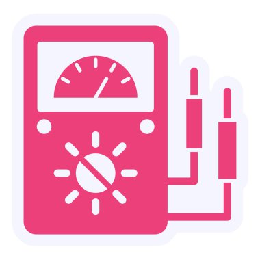 Elektrik Metre Vektörü Kabartma Simgesi Tasarımı 