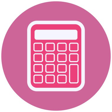 hesap makinesi web simgesi, basit vektör illüstrasyonu