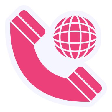 vector illustration of International Call icon