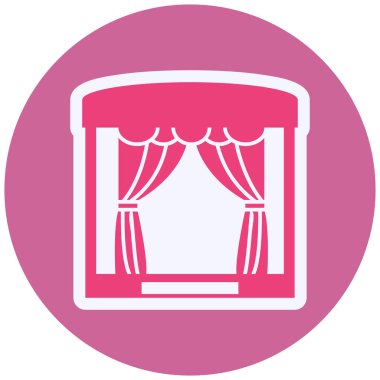 Tiyatro. Web simgesi basit illüstrasyon