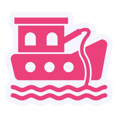 Tekne simgesinin vektör illüstrasyonu