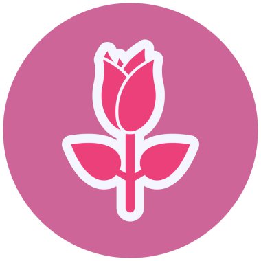 Rose flower. simple web illustration
