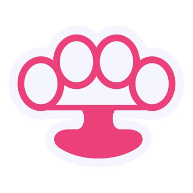 Brass Knuckles simgesinin vektör çizimi