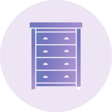 Dolap. Web simgesi basit illüstrasyon