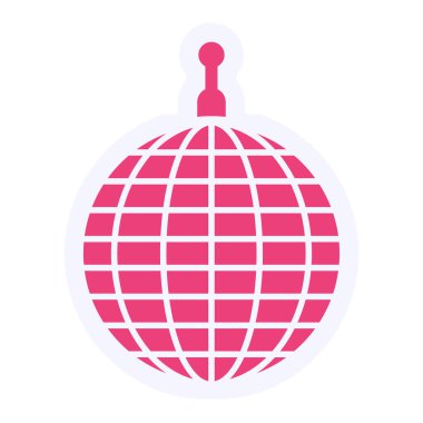 Ayna Topu Vektör Kabartma Simgesi Tasarımı 