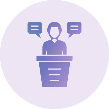 vector illustration of modern speech icon