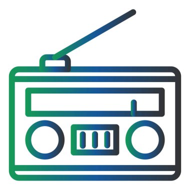 Radyo simgesinin vektör illüstrasyonu