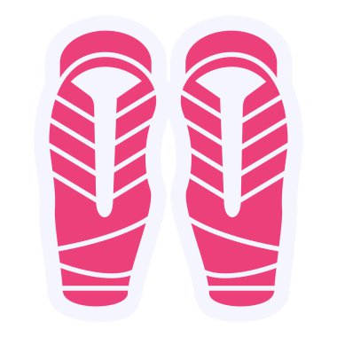 flip flops icon. cartoon of shoes vector illustration on white background