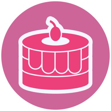 Kek. Web simgesi basit illüstrasyon