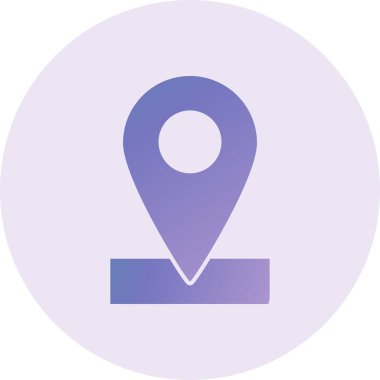 konum simgesi, vektör çizimi