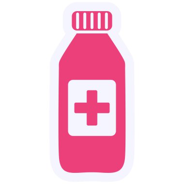 Şurup Vektörü Kabartma Simgesi Tasarımı 