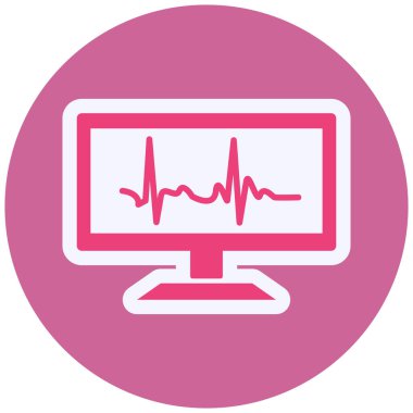 ecg. web icon simple illustration. Pulse 