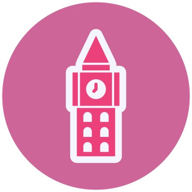 Color clock icon vector illustration