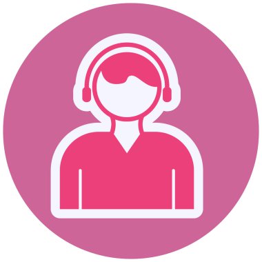 Telemarketer icon vector illustration 