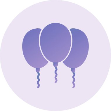 Balonlar modern simge vektör illüstrasyonu