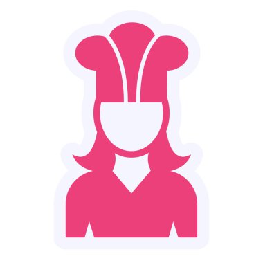 Şef. Web simgesi basit illüstrasyon