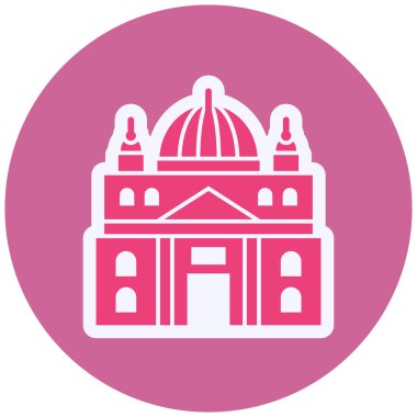 Kiliseye. Web simgesi basit illüstrasyon