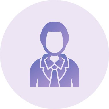 Diplomat vector glyph colour icon