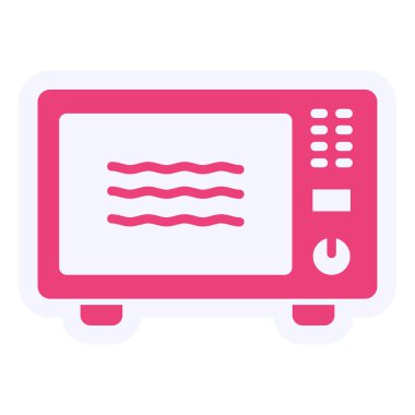 microwave oven. simple web illustration