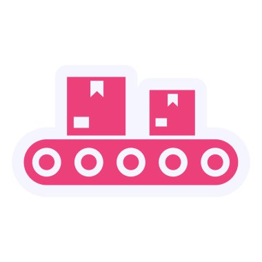 Taşıma bandı. Basit illüstrasyon 