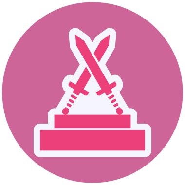 Kılıçlar. Web simgesi basit illüstrasyon