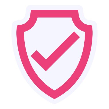 Kalkan simgesinin vektör illüstrasyonu