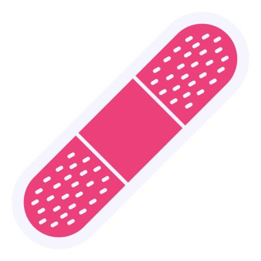 medical plaster icon. flat design style. vector illustration.