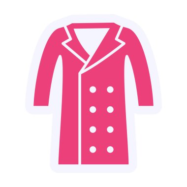 Coat web icon vector illustration