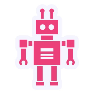 Robot simgesinin vektör illüstrasyonu