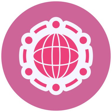 Uluslararası İlişkiler ikon vektör illüstrasyonu