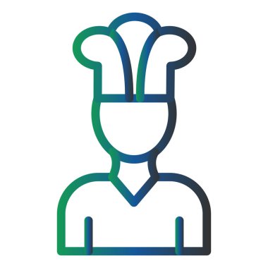 Şef. Web simgesi basit illüstrasyon