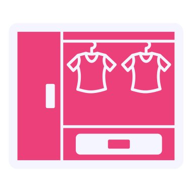 Alışveriş poşeti ikonu. Web için kıyafet vektör simgelerinin basit illüstrasyonu