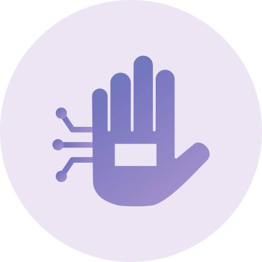 Kablolu Eldiven simgesinin vektör çizimi