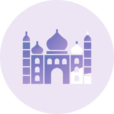 Taj Mahal  web icon simple illustration