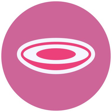 Plastik Tabak Vektör Kabartma Simgesi Tasarımı 