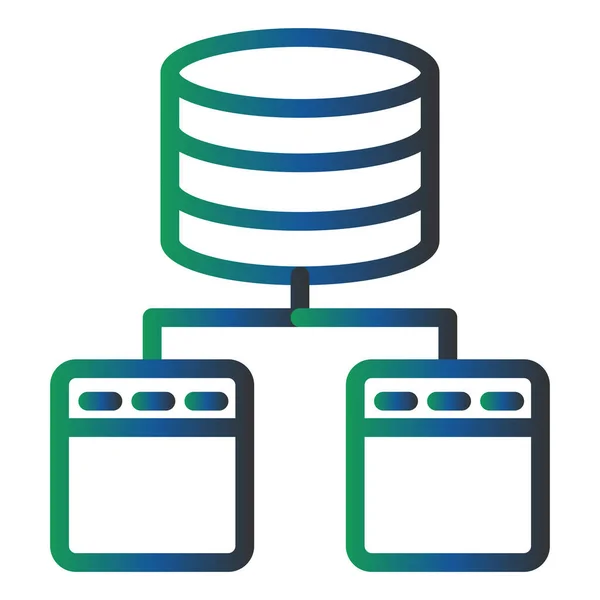 Database Web Icon Simple Illustration Data Modelling — Vector de stock