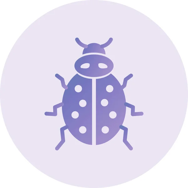 Simple Web Illustration Icon Ladybird — Stok Vektör