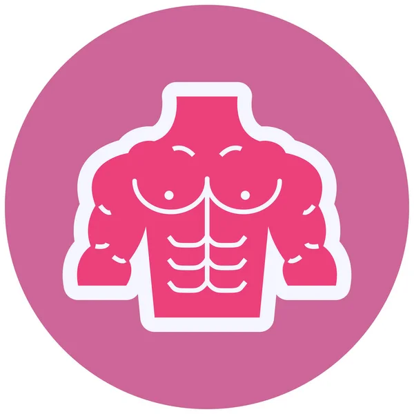 Six Pack Body Icon Vector Illustration — Stock Vector