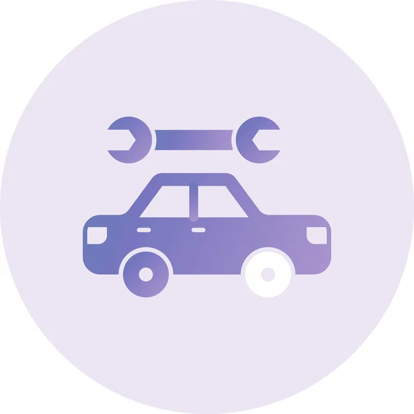 Carro Reparação Vector Glyph Icon Design — Vetor de Stock