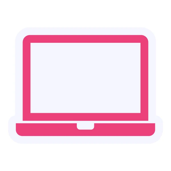 Laptop Vector Glyph Icoon Ontwerp — Stockvector